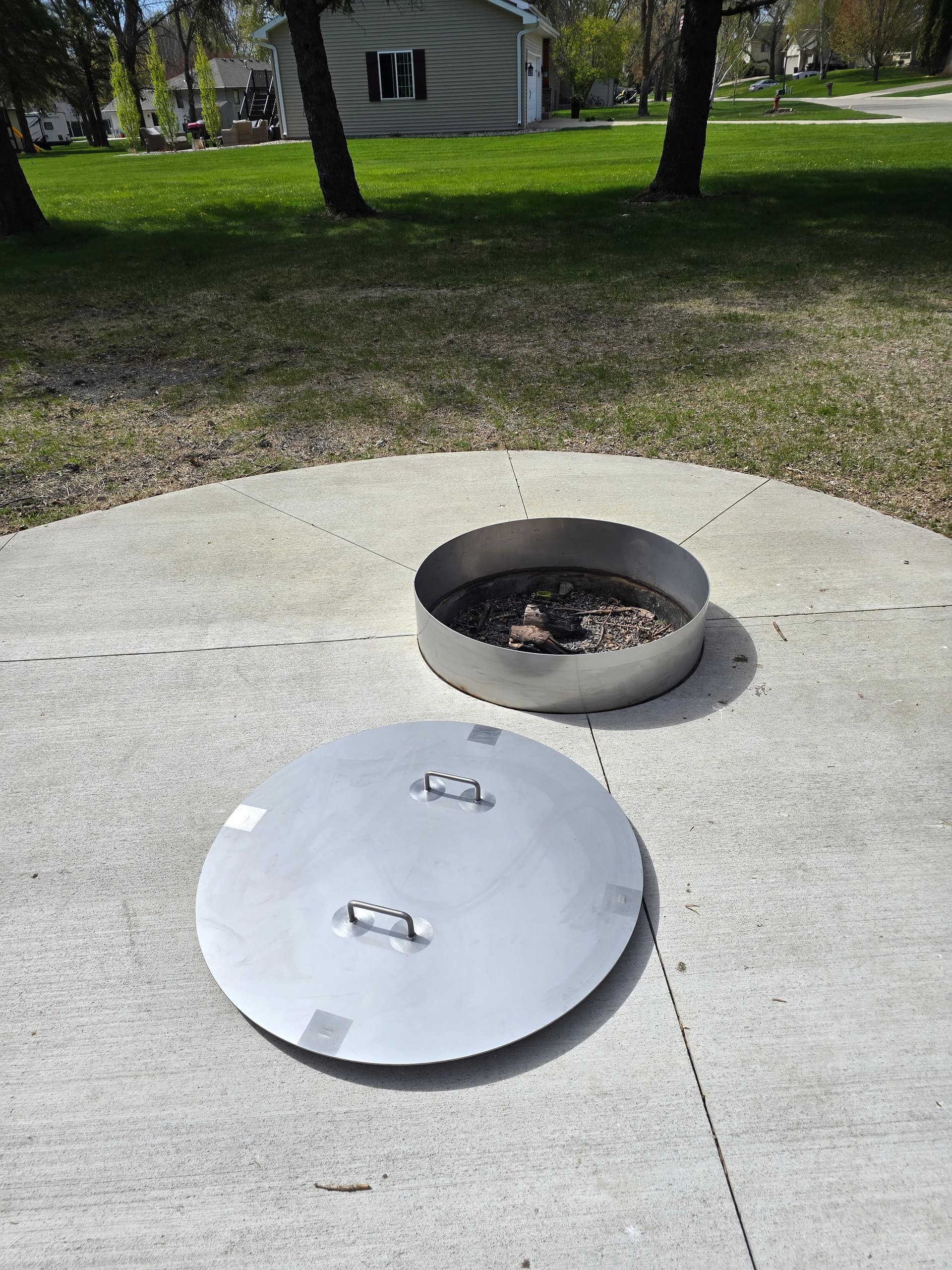 Gallery photos for Stainless Fire Pit Riser and Cover Fix in Willmar: Image #3