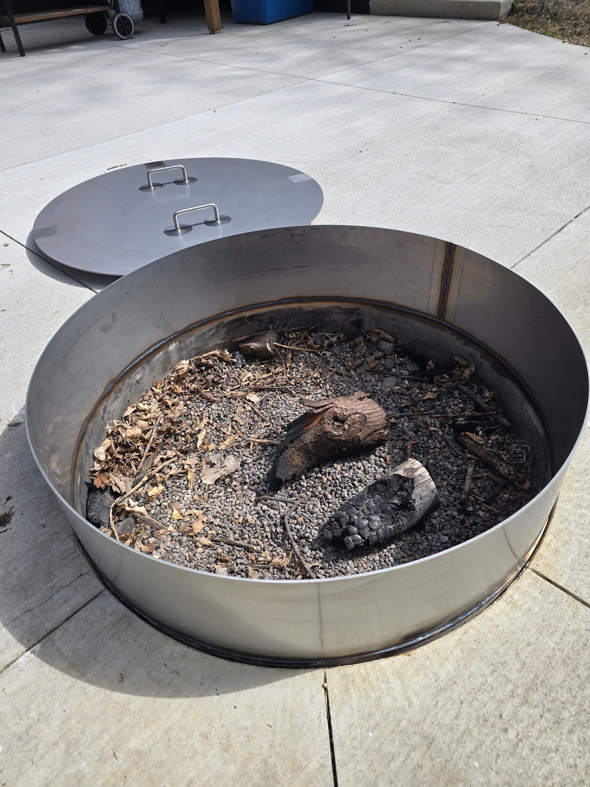 Gallery photos for Stainless Fire Pit Riser and Cover Fix in Willmar: Image #2