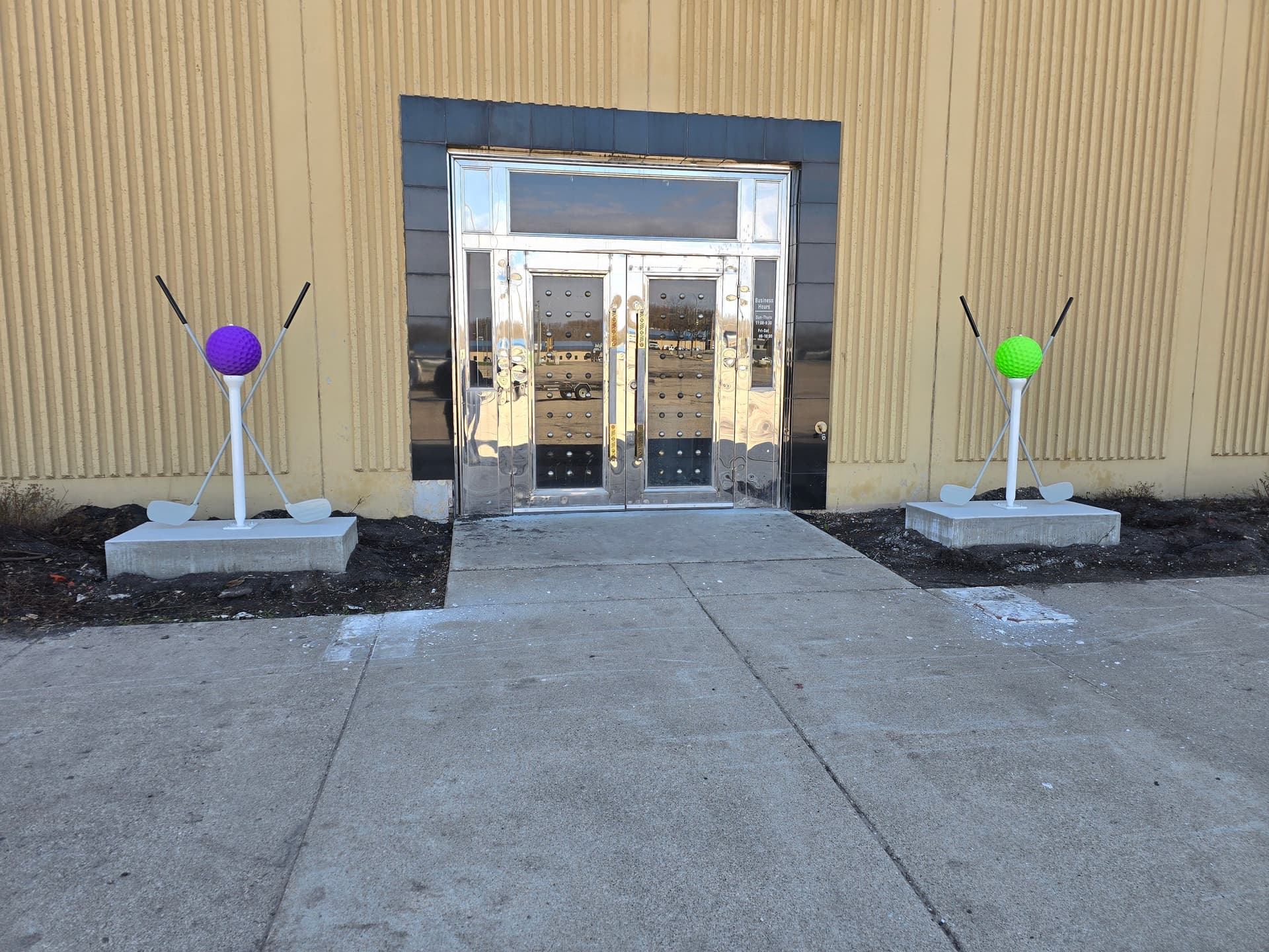 Custom Fabricated Golf Statues Installed at Willmar Mall Entrance image